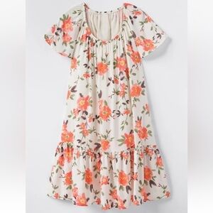 NWT Matilda Jane Parker Floral Scoop Neck Dress w/ Ruffle Sleeves